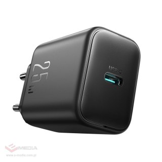 Ładowarka Joyroom JR-TCF23 sieciowa USB-C 25W SFC / PPS / PD - czarna + kabel USB-C / USB-C 1m