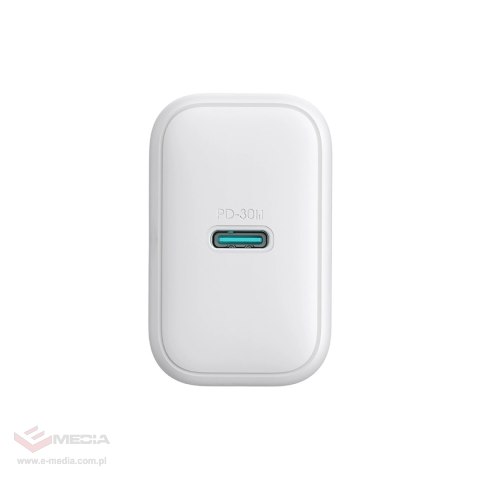 Ładowarka Joyroom JR-TCF24 sieciowa USB-C PD 30W QC SFC - biała + kabel USB-C 1m