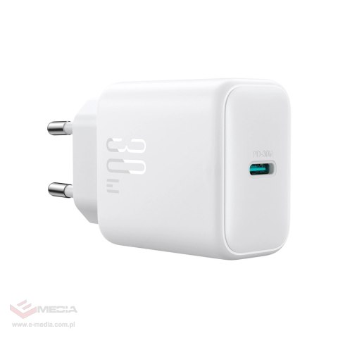 Ładowarka Joyroom JR-TCF24 sieciowa USB-C PD 30W QC SFC - biała + kabel USB-C 1m