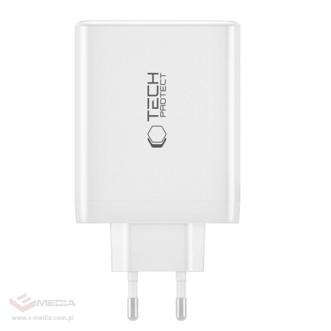 Ładowarka Tech-Protect NC100W-GAN sieciowa GaN 3x USB-C PD 100W / USB-A QC 3.0 - czarna