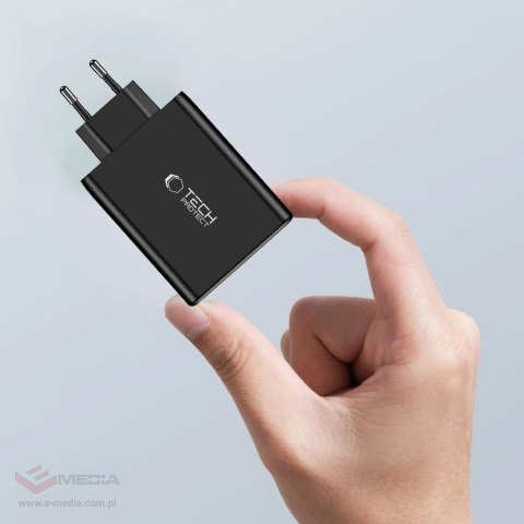 Ładowarka Tech-Protect NC100W-GAN sieciowa GaN 3x USB-C PD 100W / USB-A QC 3.0 - czarna