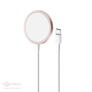 Ładowarka indukcyjna Puro Magnetico z MagSafe 1m - różowa