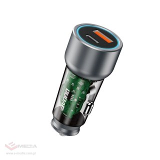 Ładowarka samochodowa Dudao R4T 25W USB-A / USB-C - szara