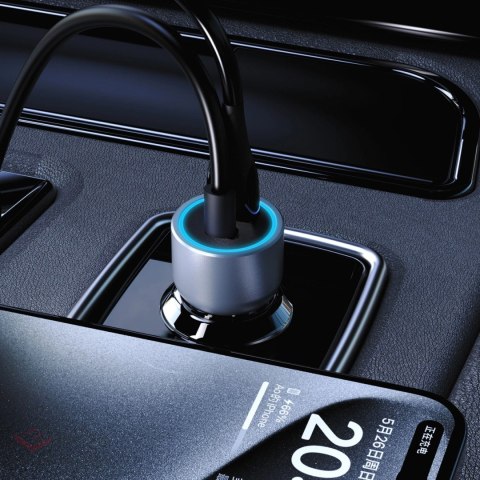 Ładowarka samochodowa Dudao R4T 25W USB-A / USB-C - szara