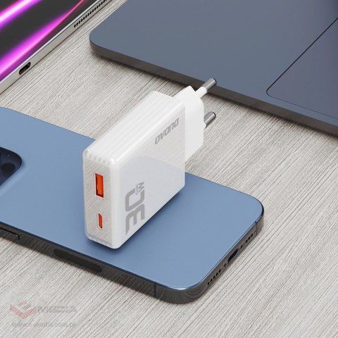 Ładowarka sieciowa GaN Dudao A30EU 30W USB-A / USB-C - biała