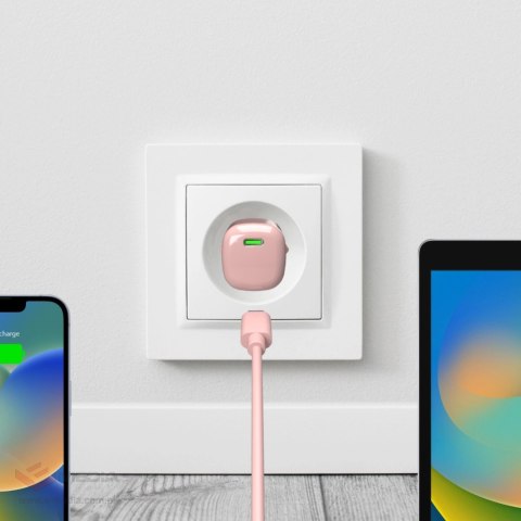 Ładowarka sieciowa Puro 20W GaN USB-C - różowa