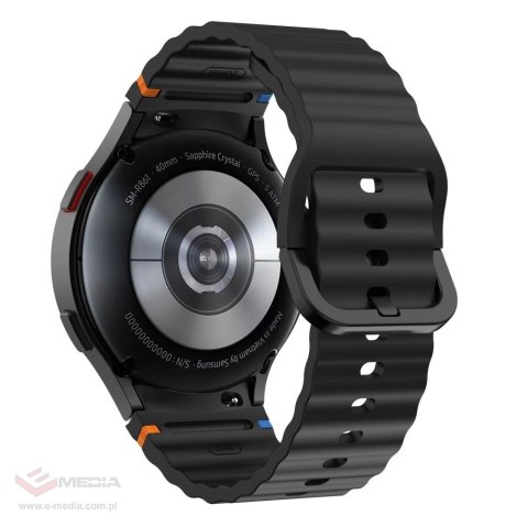 Pasek Tech-Protect Silicone Sport na Samsung Galaxy Watch 4 / 5 / 5 Pro / 6 / 7 / FE - czarny