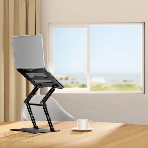 Podstawka pod laptopa, tablet Wozinsky WRS-CPY75DSB aluminiowa + Gratis! podstawka do smartfona - czarna