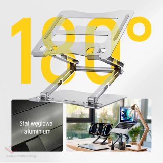 Podstawka pod laptopa, tablet Wozinsky WRS-CPY75DSS aluminiowa + Gratis! podstawka do smartfona - srebrna