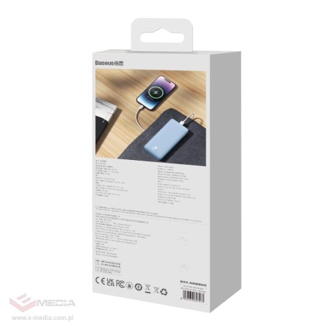 Powerbank Baseus Airpow 20W 10000mAh - niebieski