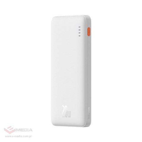 Powerbank Baseus Airpow 20W 10000mAh z kablem Baseus Simple Series USB-A - USB-C 30 cm - biały