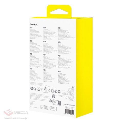 Powerbank Baseus Airpow 20W 20000mAh z białym kablem Baseus Simple Series USB-A - USB-C 50cm - niebieski