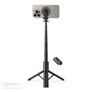 Selfie stick Tech-Protect L06S Bluetooth magnetyczny z MagSafe, pilotem, tripodem do 82cm i głowicą 360 - czarny