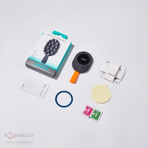 Uchwyt Joyroom JR-ZS393-S magnetyczny z przyssawkami na telefon 4.7-7" - czarno-pomarańczowy