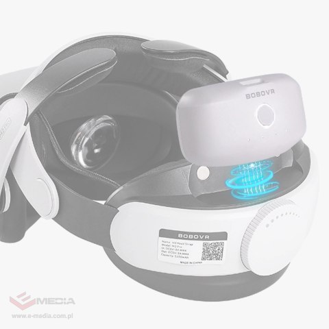 Zewnętrzna bateria BoboVR B2 do opasek BoboVR M2 PRO / M3 PRO o pojemności 5200 mAh - biała