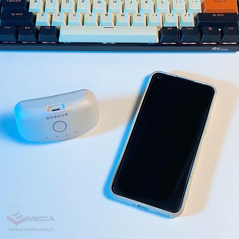 Zewnętrzna bateria BoboVR B2 do opasek BoboVR M2 PRO / M3 PRO o pojemności 5200 mAh - biała