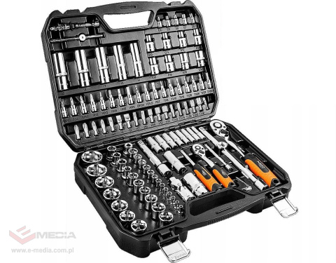 Klucze nasadowe 110 szt 1/4 1/2 CrV NEO 08-666