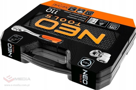 Klucze nasadowe 110 szt 1/4 1/2 CrV NEO 08-666