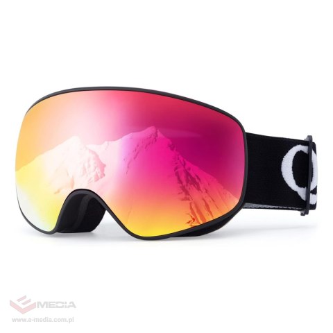 Gogle narciarskie Qunature Black dziecięce (rozmiar M/L) - czarne