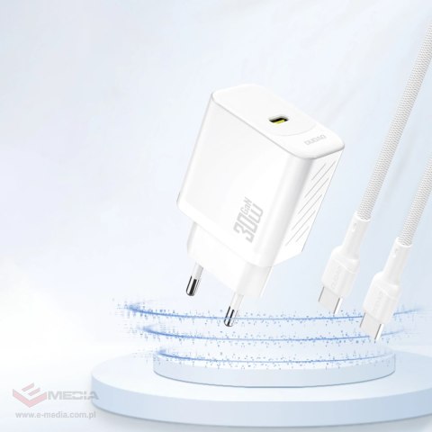 Ładowarka sieciowa Dudao A27P 30W PD GaN USB-C - biała