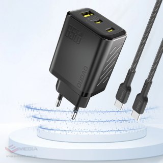 Ładowarka sieciowa Dudao A29 65W GaN 2 x USB-C + 1 x USB-A - czarna