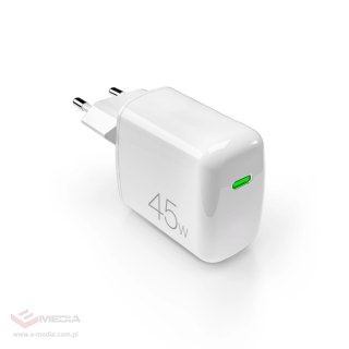 Ładowarka sieciowa Puro Super Mini 45W PD GaN USB-C - biała