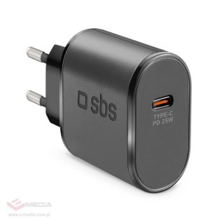 Ładowarka sieciowa SBS TETR1CPD25 25W USB-C z Power Delivery - czarna