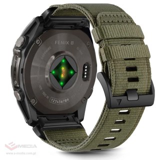 Pasek Tech-Protect Nylon na Garmin Fenix 5X / 5X PLUS / 6X / 6X PRO / 7X / 8 (51 mm) - zielone