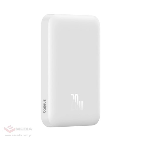 Powerbank Baseus Magnetic Mini Air PPCXM06A 6000mAh 20W z kablem Simple Series USB-C - biały