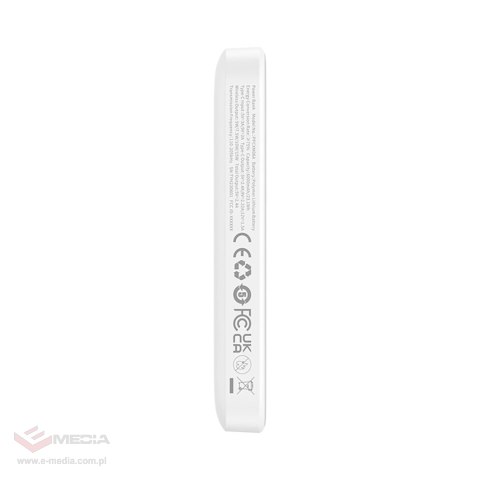 Powerbank Baseus Magnetic Mini Air PPCXM06A 6000mAh 20W z kablem Simple Series USB-C - biały