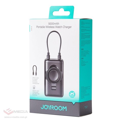 Powerbank Joyroom JR-W13 5000mAh bezprzewodowy do Apple Watch + USB-C i Lightning - czarny