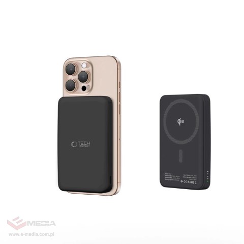 Powerbank Tech-Protect PB24 LifeMag QI2 MagSafe 10000 mAh - czarny