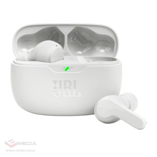 Słuchawki JBL Wave Beam bezprzewodowe dokanałowe Bluetooth 5.2 IP54 IPX2 - białe