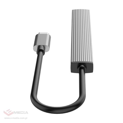 Hub USB-C Orico AH-13 stacja dokująca 1x USB-A 3.0 + 3x USB-A 2.0 - szary