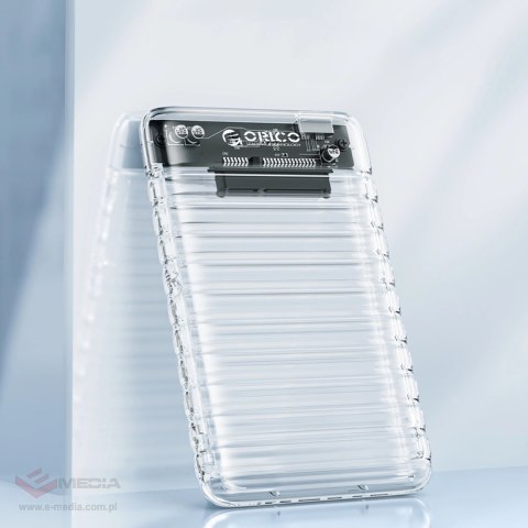 Kieszeń dyskowa Orico 2139U3-V1 2,5" HDD/SSD USB Micro-B 5Gb/s - przezroczysta