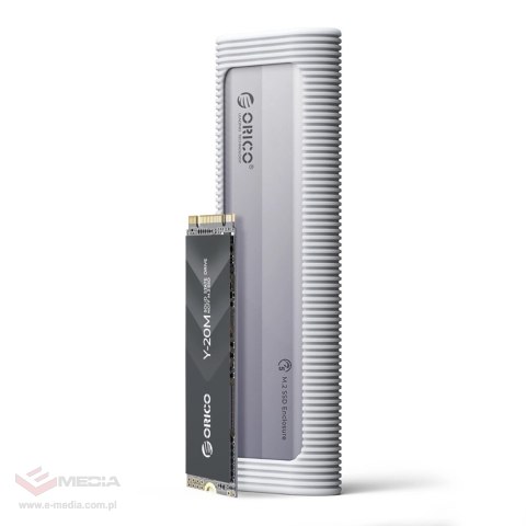 Kieszeń dyskowa Orico AXM2-G2-V1 M.2 NVME USB-C/USB-A na USB-C 10Gb/s - szara