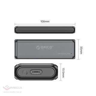 Kieszeń dyskowa Orico DDM2-C3-G2 M.2 NVME USB-A USB-C 3.2 10Gb/s - szara