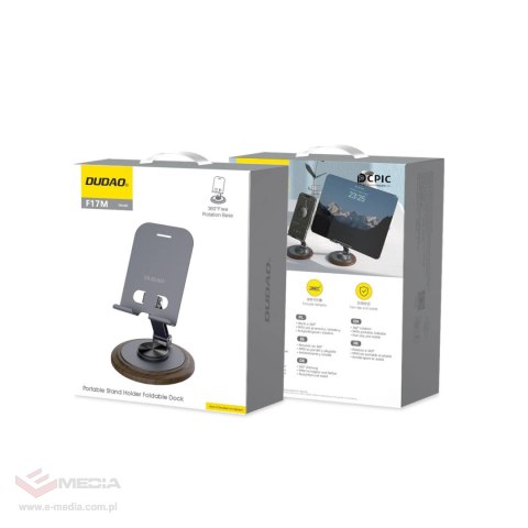 Podstawka do telefonu Dudao F17M 360° metalowa - szara