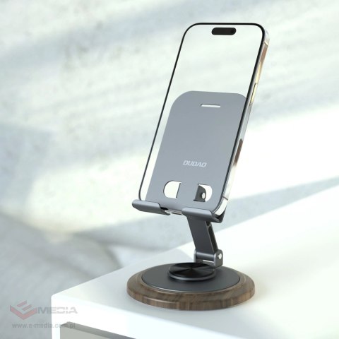 Podstawka do telefonu Dudao F17M 360° metalowa - szara