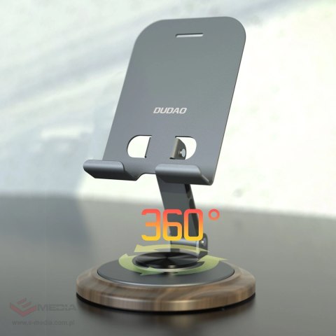 Podstawka do telefonu Dudao F17M 360° metalowa - szara
