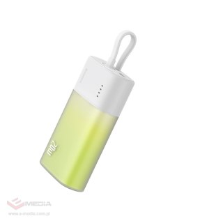Powerbank Baseus Popsicle 5200mAh 20W z wbudowanym kablem Lightning (+ biały kabel Baseus Simple USB-C - USB-C 60W/20V/3A/30cm) 