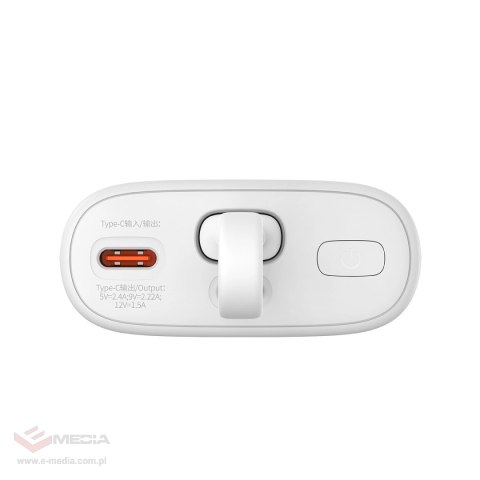 Powerbank Baseus Popsicle 5200mAh 20W z wbudowanym kablem Lightning (+ biały kabel Baseus Simple USB-C - USB-C 60W/20V/3A/30cm) 