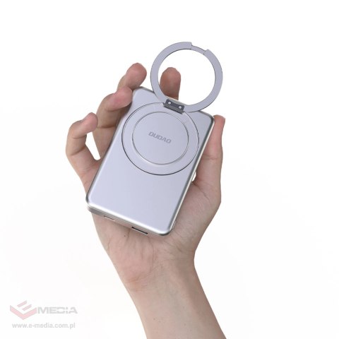 Powerbank Dudao K28S 20W PD 5000mAh z MagSafe i podstawką - srebrny