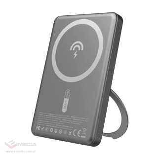 Powerbank Dudao K28S 20W PD 5000mAh z MagSafe i podstawką - szary