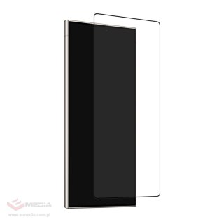 Szkło hartowane Puro Frame Tempered Glass z czarną ramką do Samsung Galaxy S25 Ultra