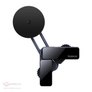 Uchwyt magnetyczny Baseus MaxView montowany na wyświetlaczu samochodowym - szary