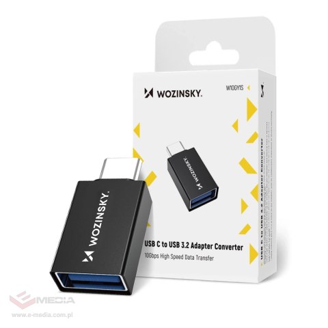 Adapter Wozinsky W10GY1S USB-C - USB-A 3.2 10Gb/s - czarny