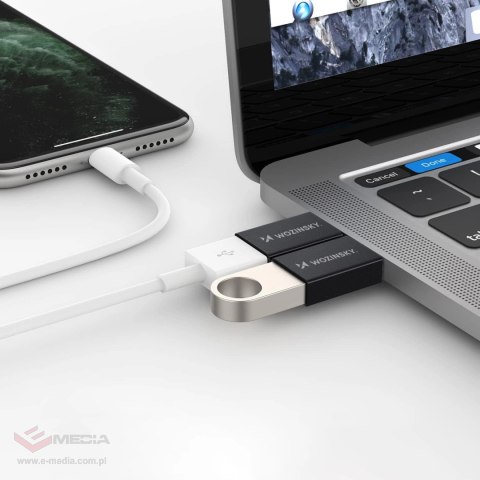 Adapter Wozinsky W10GY1S USB-C - USB-A 3.2 10Gb/s - czarny