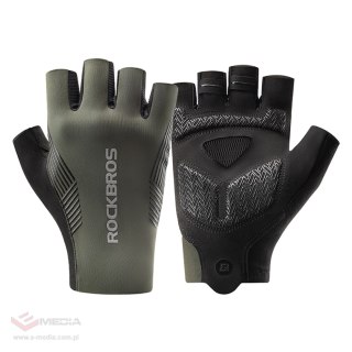 Rękawiczki rowerowe Rockbros wiosna/lato/jesień, krótkie palce, rozmiar: XL - zielone