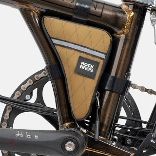 Torba trójkątna Rockbros na ramę rowerową 0,3l - brązowa